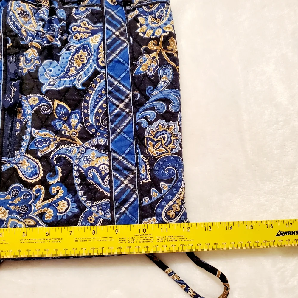 Vera Bradley Backsack Blue Paisley Windsor Navy